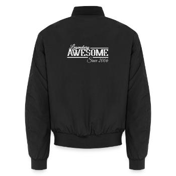 Legendär und Awesome seit 2006 - Unisex Bomberjacke - Schwarz - Hinten - AI Model Male 185 light (185cm)
