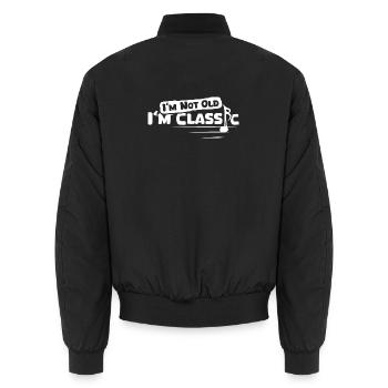 musique classique, dictons amusants, musiciens, orchestre - Bomber unisexe - noir - Dos - AI Model Male 185 light (185cm)