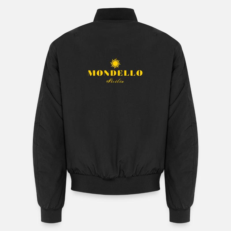 Sunburst Mondello Sicilia Design - Unisex Bomber Jacket - black