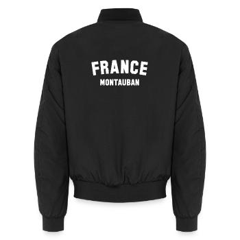 MONTAUBAN France Frankreich - Bomber unisexe - noir - Dos - AI Model Male 185 light (185cm)