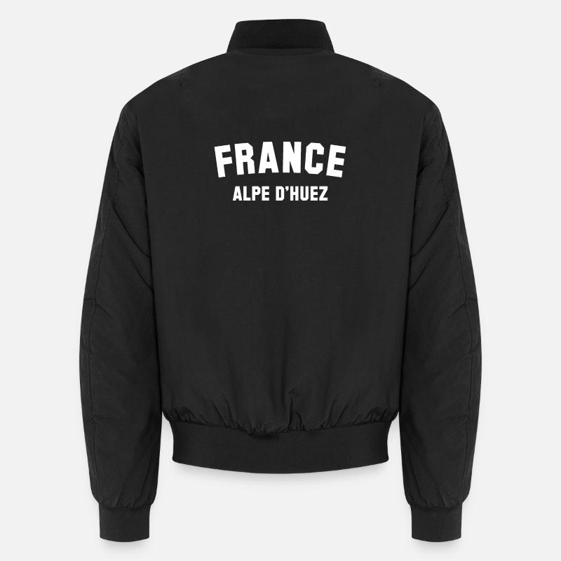 ALPE D HUEZ France - Unisex Bomber Jacket - black