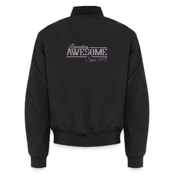 Legendär seit 1975 Vintage - Unisex Bomberjacke - Schwarz - Hinten - AI Model Male 185 light (185cm)