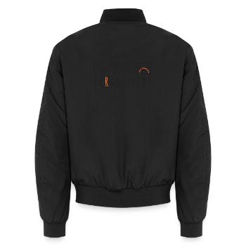 Bergeistert Berge Begeisterung Sonne Wandern Trail - Unisex Bomberjacke - Schwarz - Hinten - AI Model Male 185 light (185cm)