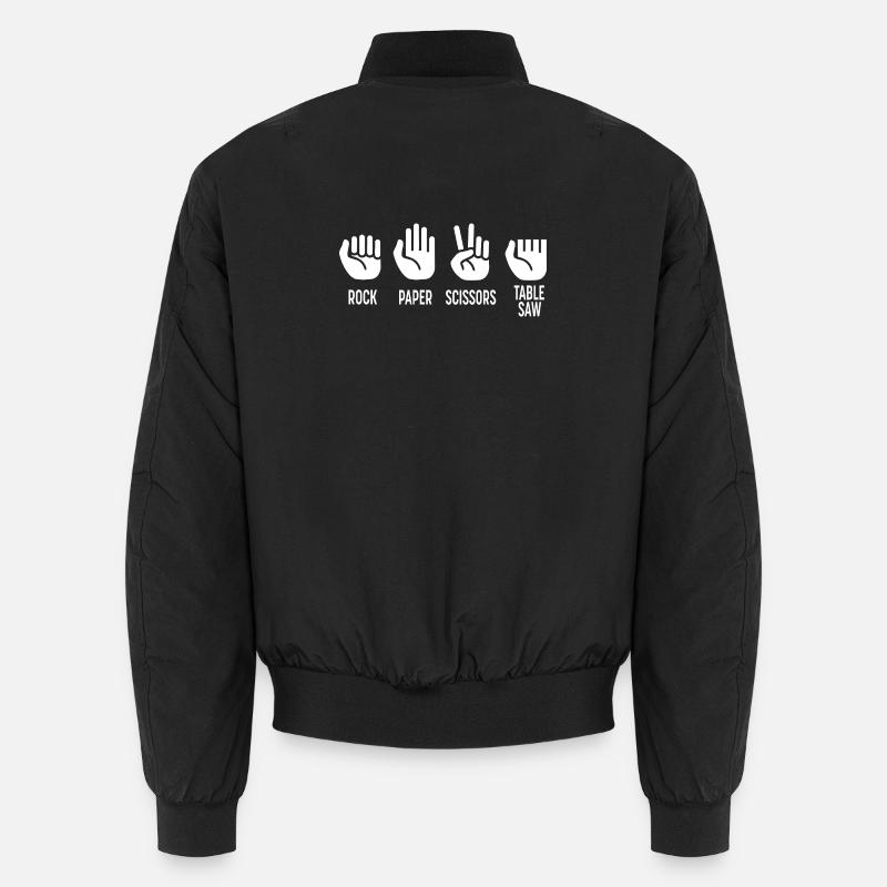 Ciseaux Pierre Papier Table Scie Artisan Bomber unisexe