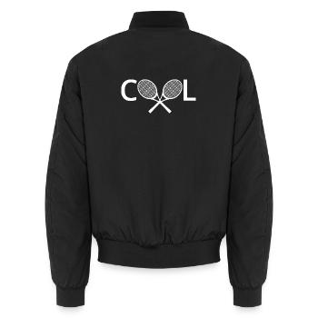 Tennis Cool - Bomber unisexe - noir - Dos - AI Model Male 185 light (185cm)