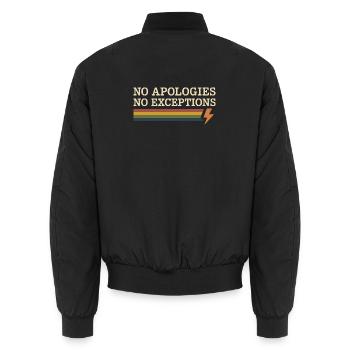 Groovy Pride Retro Égalité Queer Histoire - Bomber unisexe - noir - Dos - AI Model Male 185 light (185cm)