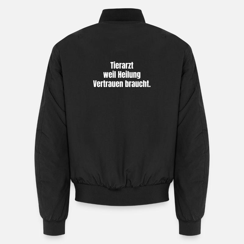 Tierarzt Vertrauen Heilung Poster Design Unisex Bomberjacke