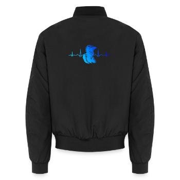 Klares Motocross Motiv für jeden Tag - Unisex Bomberjacke - Schwarz - Hinten - AI Model Male 185 light (185cm)