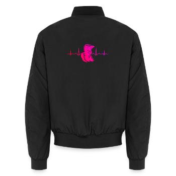 Motif clair de motocross pour chaque jour - Bomber unisexe - noir - Dos - AI Model Male 185 light (185cm)
