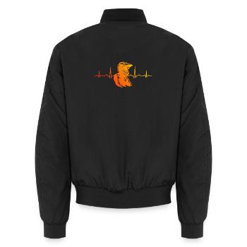 Klassisches Motocross Motiv - Unisex Bomberjacke - Schwarz - Hinten - AI Model Male 185 light (185cm)