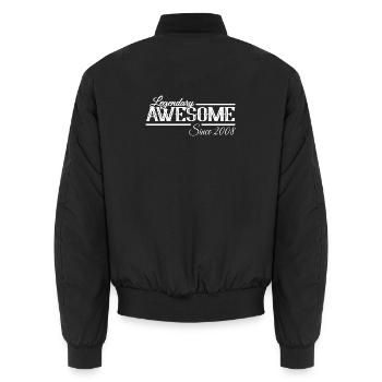 Legendärer 18 Geburtstag Vintage Jahrgang 2008 - Unisex Bomberjacke - Schwarz - Hinten - AI Model Male 185 light (185cm)