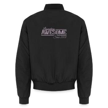 Legendary 18th Birthday Vintage Vintage 2008 - Unisex Bomber Jacket - black - Back - AI Model Male 185 light (185cm)