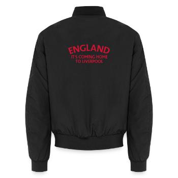 L’Angleterre Elle rentre à Liverpool - Bomber unisexe - noir - Dos - AI Model Male 185 light (185cm)