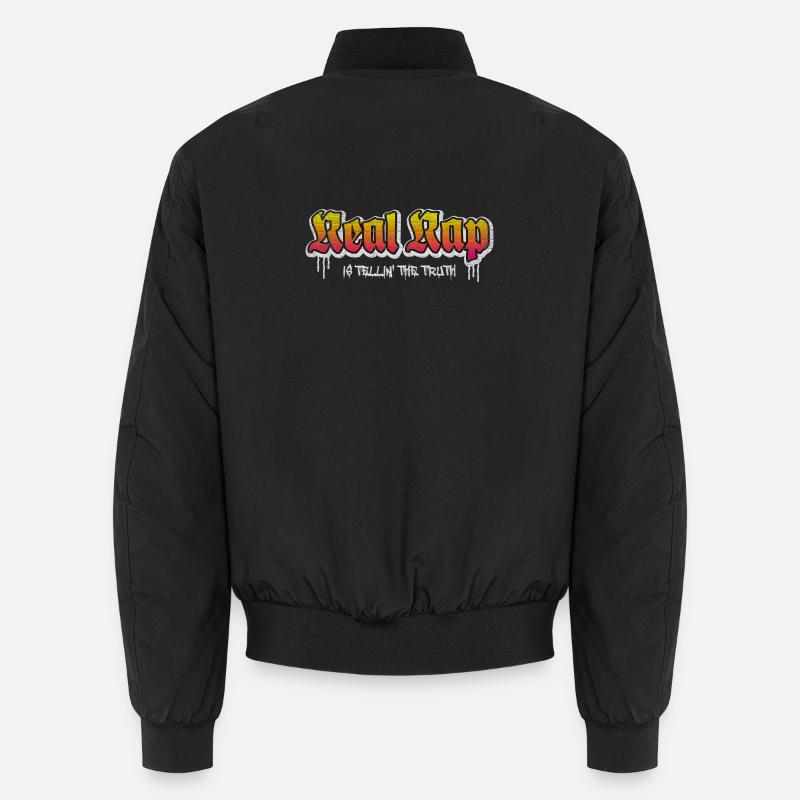 Real Rap - Unisex Bomber Jacket - black