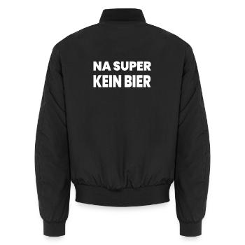 Bière - Bomber unisexe - noir - Dos - AI Model Male 185 light (185cm)