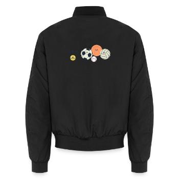 Blague sportive - Match sportif drôle de design sportif - Bomber unisexe - noir - Dos - AI Model Male 185 light (185cm)