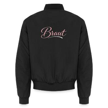 Braut - Unisex Bomberjacke - Schwarz - Hinten - AI Model Male 185 light (185cm)