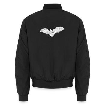 Vol nocturne de chauves-souris à titre d’illustration - Bomber unisexe - noir - Dos - AI Model Male 185 light (185cm)