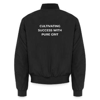 Kiwi Expert Pure Grit - Unisex Bomber Jacket - black - Back - AI Model Male 185 light (185cm)