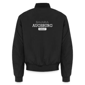 Augsburg Bayern Geschenk - Unisex Bomberjacke - Schwarz - Hinten - AI Model Male 185 light (185cm)