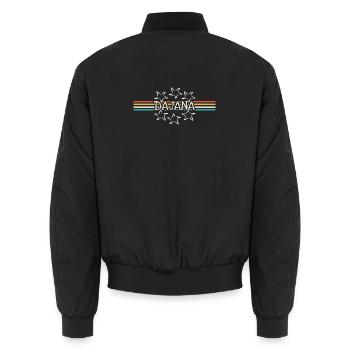 Dajana as a given name - Unisex Bomber Jacket - black - Back - AI Model Male 185 light (185cm)