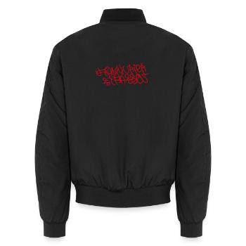 Frankfurter Strassen - Unisex Bomberjacke - Schwarz - Hinten - AI Model Male 185 light (185cm)