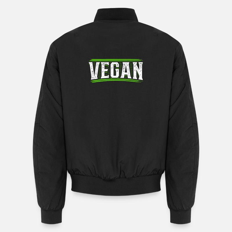 Vegan | Vegan | vegan - Unisex Bomber Jacket - black