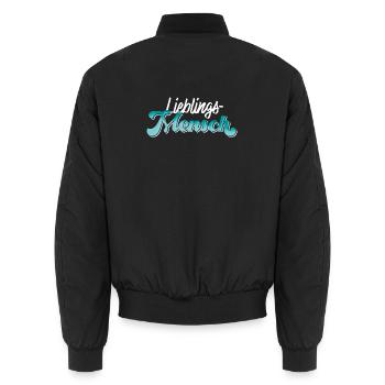 Lieblingsmensch - Unisex Bomberjacke - Schwarz - Hinten - AI Model Male 185 light (185cm)