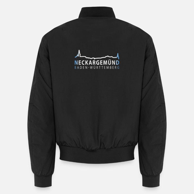 Neckargemünd - Silhouette - Unisex Bomberjacke - Schwarz