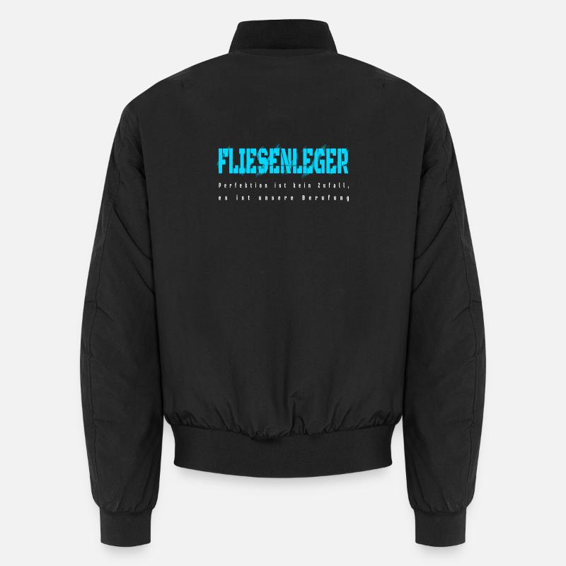 Fliesenleger Design - Unisex Bomberjacke - Schwarz