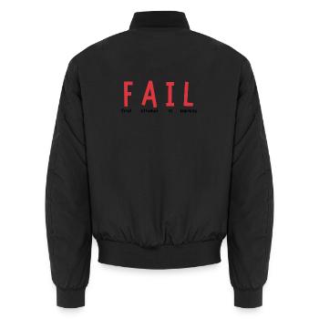 FAIL – Lernchance statt Niederlage - Bomber unisexe - noir - Dos - AI Model Male 185 light (185cm)