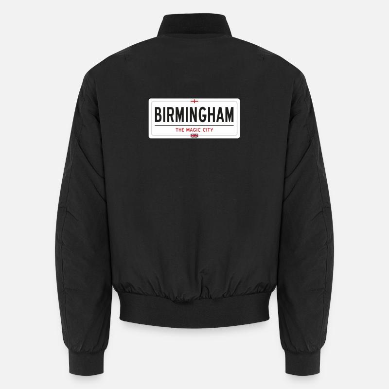 Ortsschild in Birmingham Unisex Bomberjacke