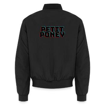 Petit poney - cadeau humour - musique petit poney - Bomber unisexe - noir - Dos - AI Model Male 185 light (185cm)
