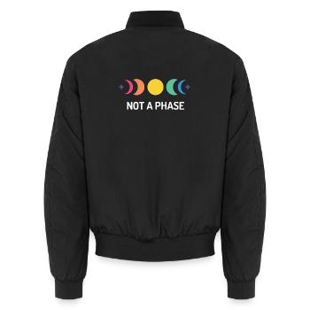 Le mois de la fierté LGBT - Pas une phase - Bomber unisexe - noir - Dos - AI Model Male 185 light (185cm)