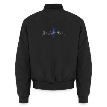 Portugal Skyline Silhouette - Unisex Bomberjacke - Schwarz - Hinten - AI Model Male 185 light (185cm)