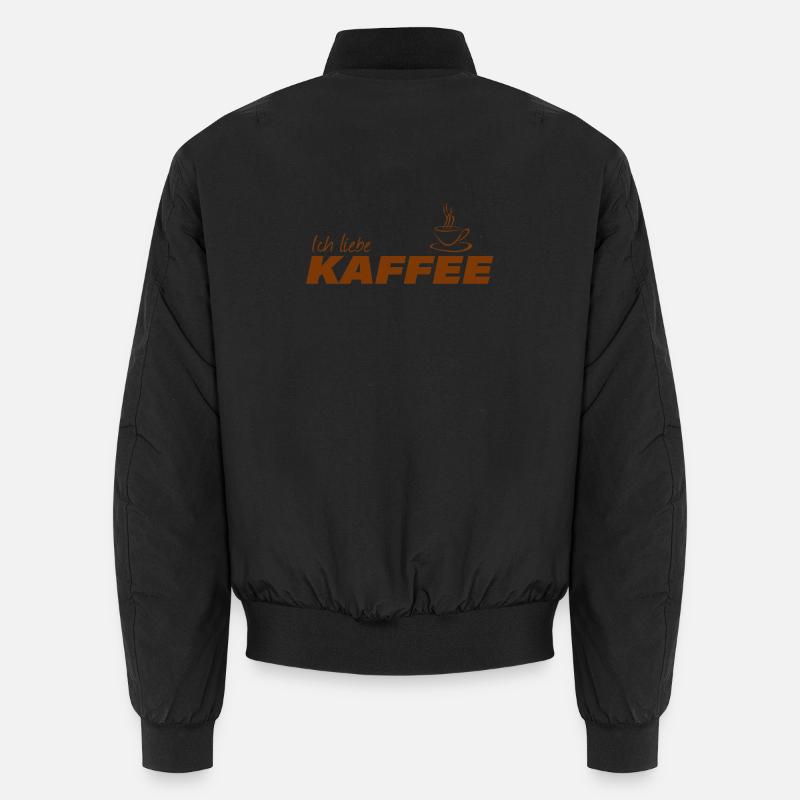 I love coffee - Unisex Bomber Jacket - black