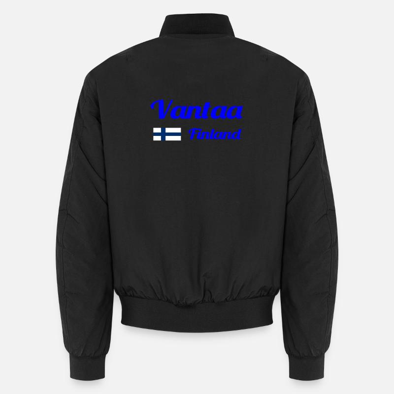 Vantaa Finland Print - Unisex Bomber Jacket - black