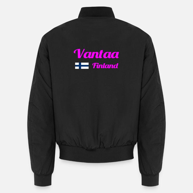 Vantaa Finland Print - Unisex Bomber Jacket - black