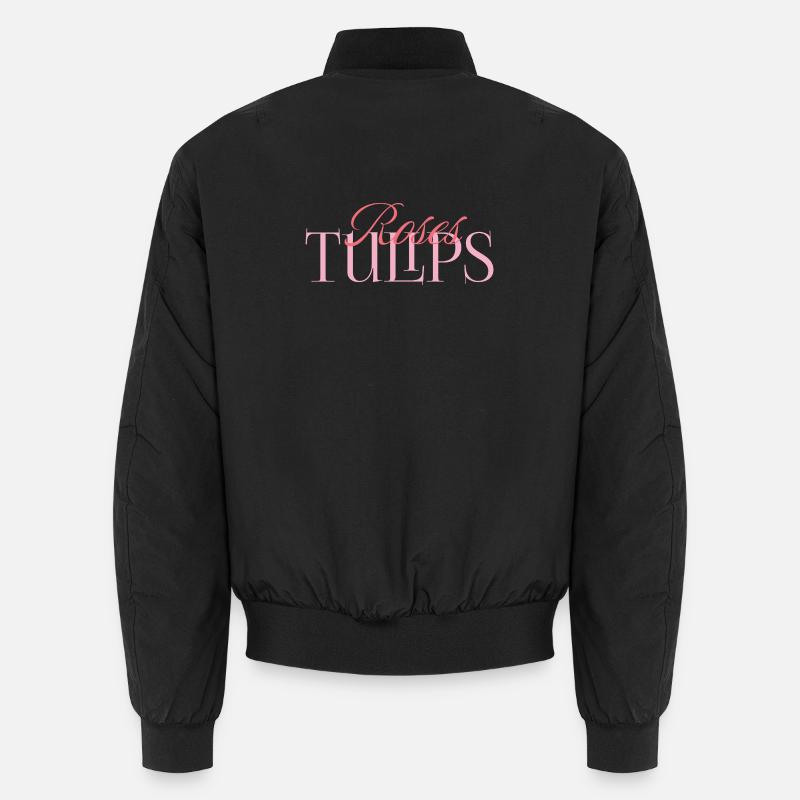 Roses & Tulips – Blooming Elegance - Unisex Bomber Jacket - black