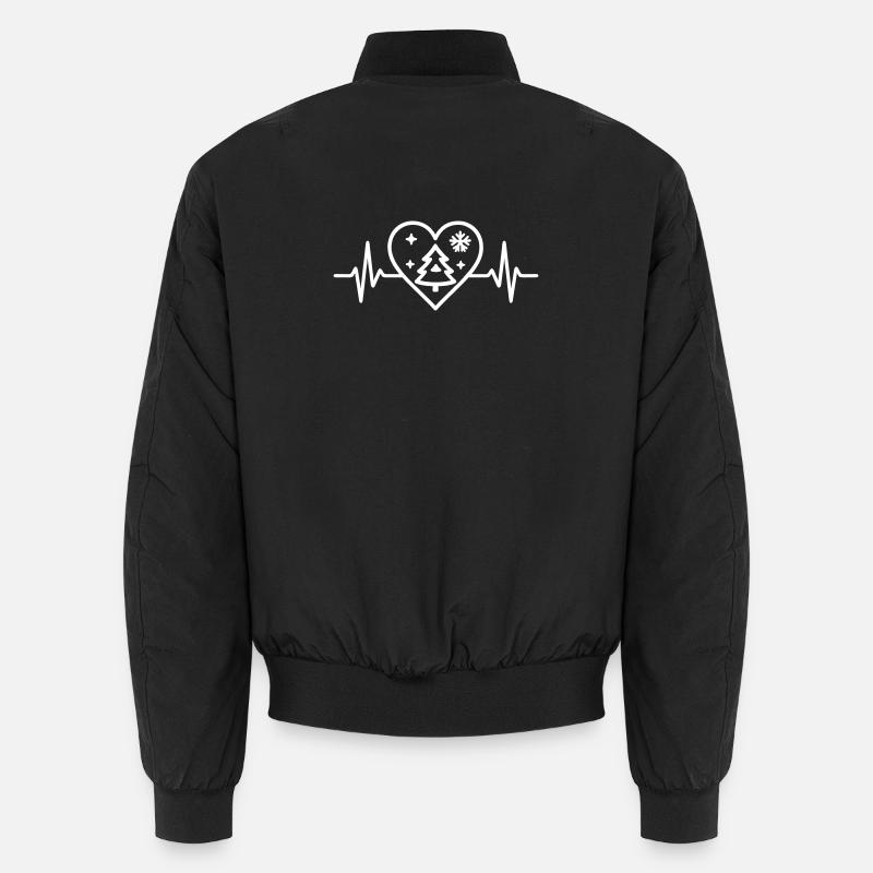Weihnachten Winter Herzbaum Unisex Bomberjacke
