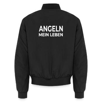 Pêche - Bomber unisexe - noir - Dos - AI Model Male 185 light (185cm)