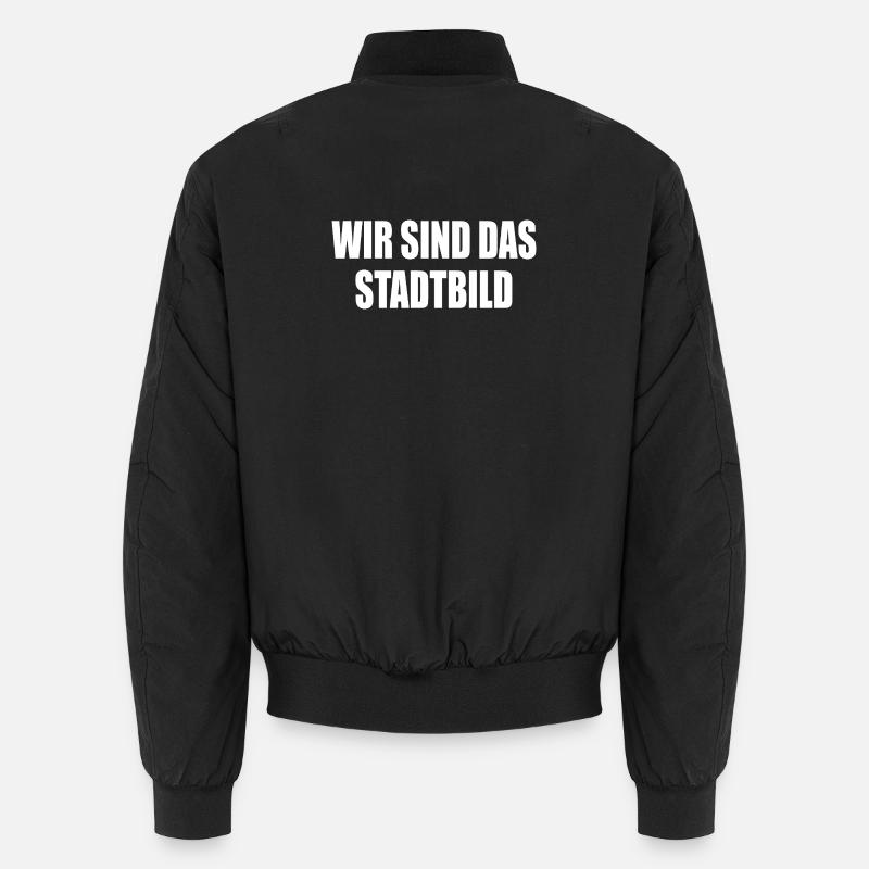 wir sind das stadtbild - Unisex Bomberjacke - Schwarz