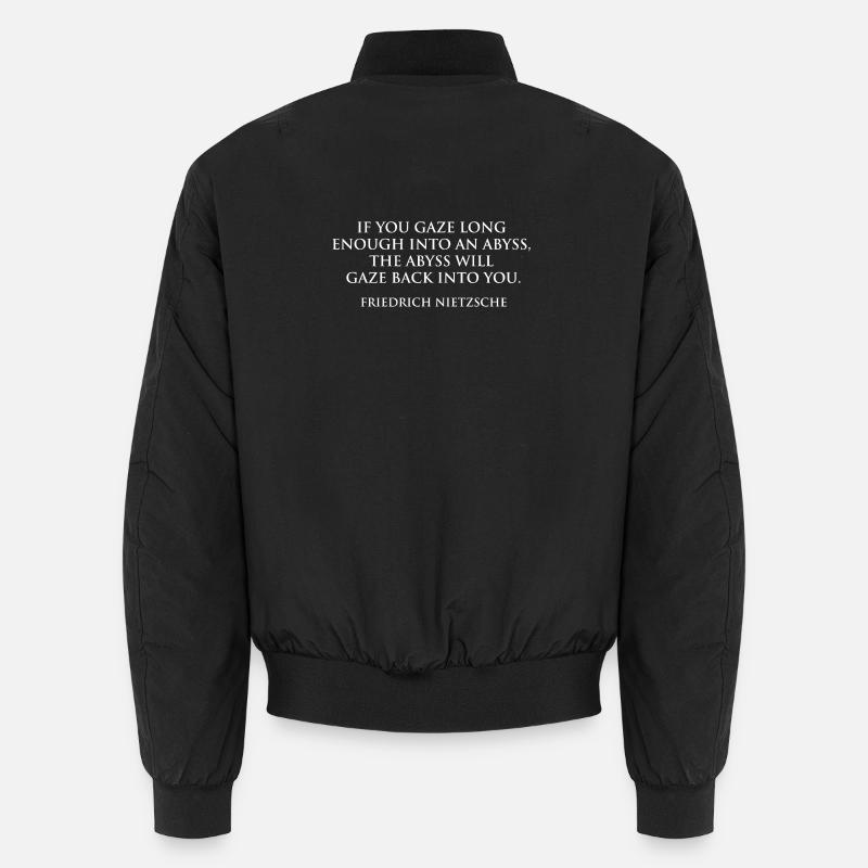 Regard de l’abîme Citation de Nietzsche Bomber unisexe