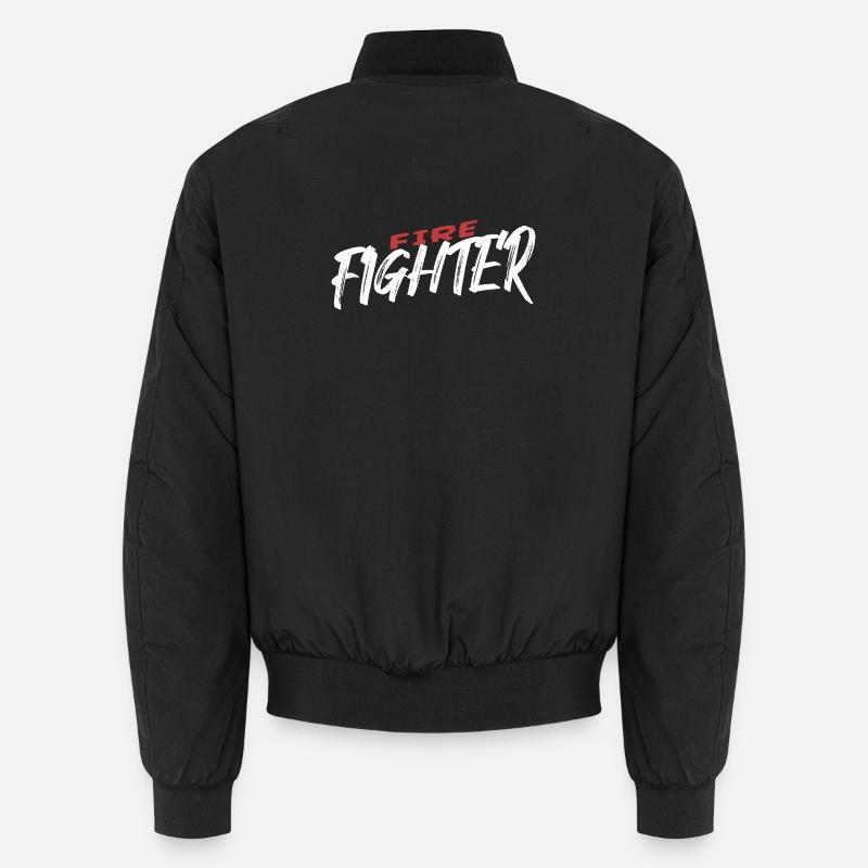 Fire Fighter Firefighter Firefighter - Unisex Bomber Jacket - black