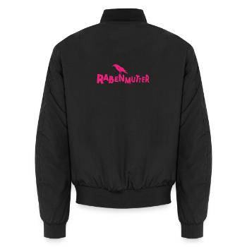 Bad mother - mother - mum - mommy - raven - Unisex Bomber Jacket - black - Back - AI Model Male 185 light (185cm)