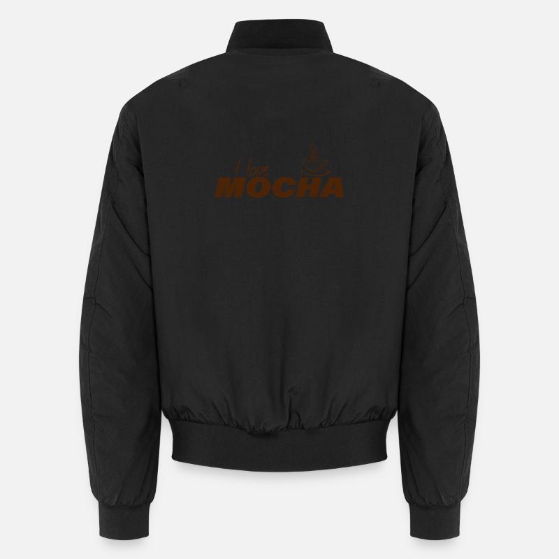 I LOVE MOCHA - Unisex Bomber Jacket - black