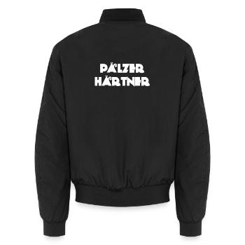 Pfälzter nSprüche, härtner - Unisex Bomberjacke - Schwarz - Hinten - AI Model Male 185 light (185cm)