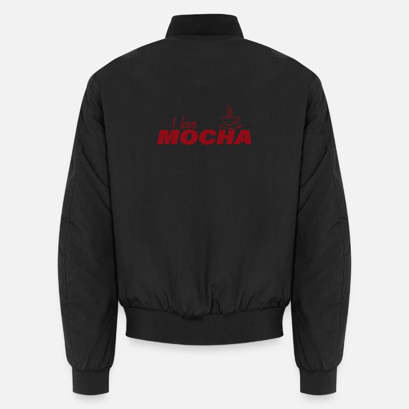 I LOVE MOCHA - Unisex Bomberjacke - Schwarz