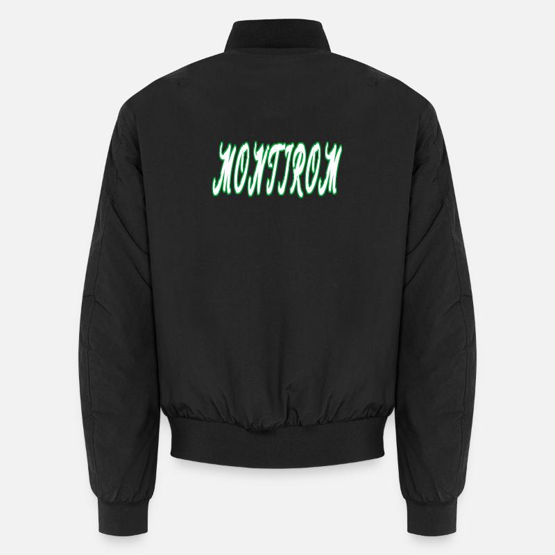 Montirom text - Unisex Bomber Jacket - black