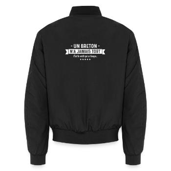Un Breton N A Jamais Tort Cest La Verite Qui Se... - Bomber unisexe - noir - Dos - AI Model Male 185 light (185cm)